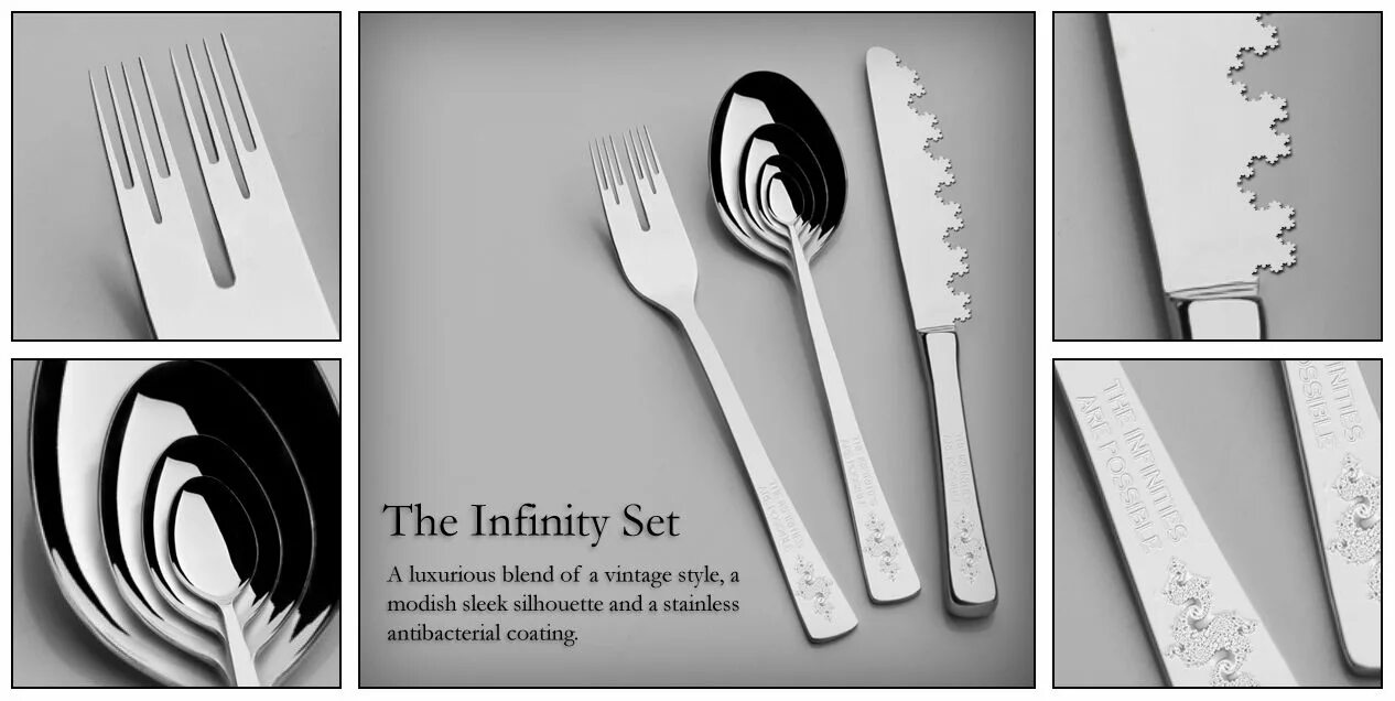 Infinite set. Infinity столовые приборы фото. set infinite ruler set by nelfean.