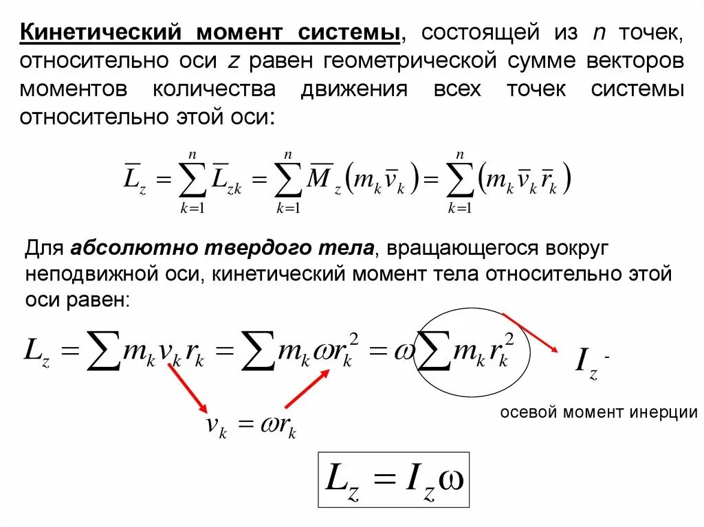 Кинетический момент материальной системы относительно оси. ) Кинетический момент материальной точки и механической системы. Кинетический момент системы относительно центра. Кинетический момент точки формула. Вектор кинетической энергии