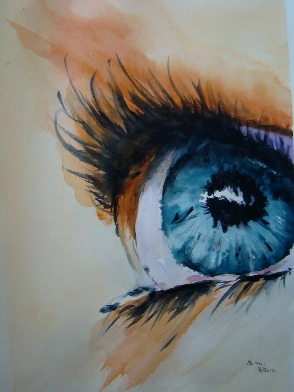 Глазки краски. Emilio Villalba художник глаз. Глаз акварелью. Глаза в живописи. Голубые глаза акварелью.