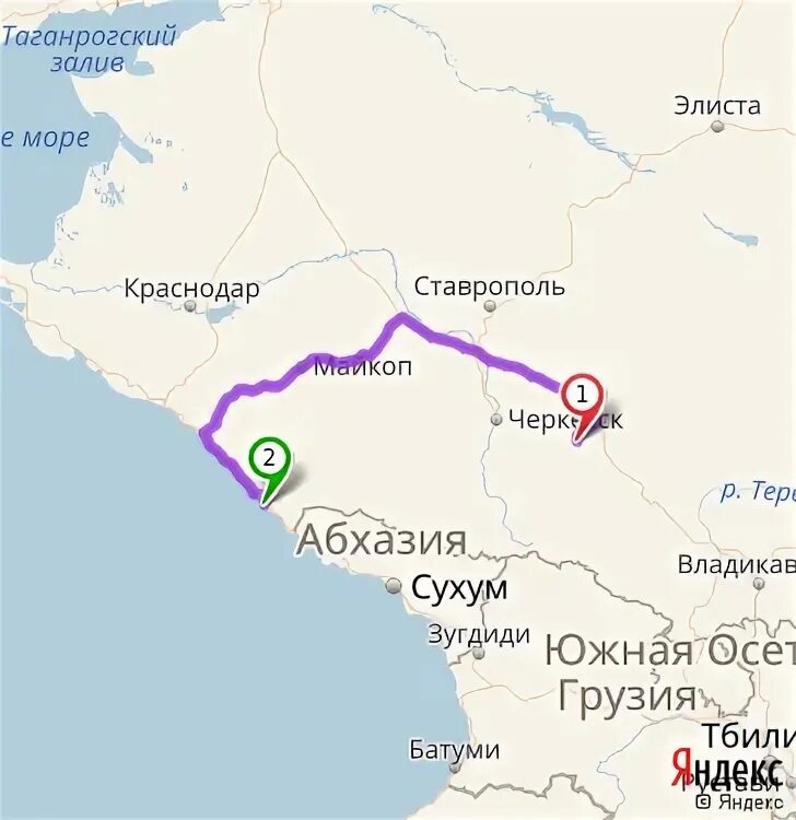 Сколько от пятигорска до анапы