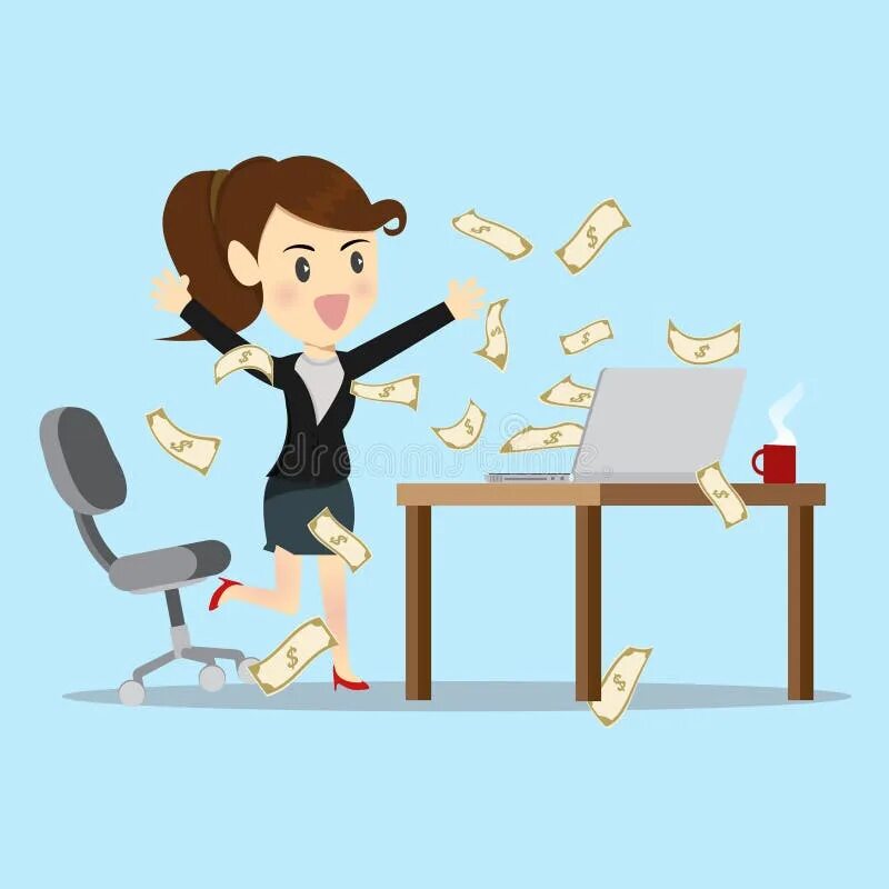 Dangerous part time job. Работа карьера рисунки. работа карьера деньги. девушка с деньгами вектор. part time job illustration.