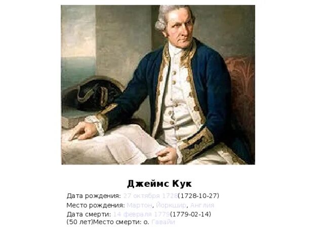 Дата рождения кука. Дата рождения кука
