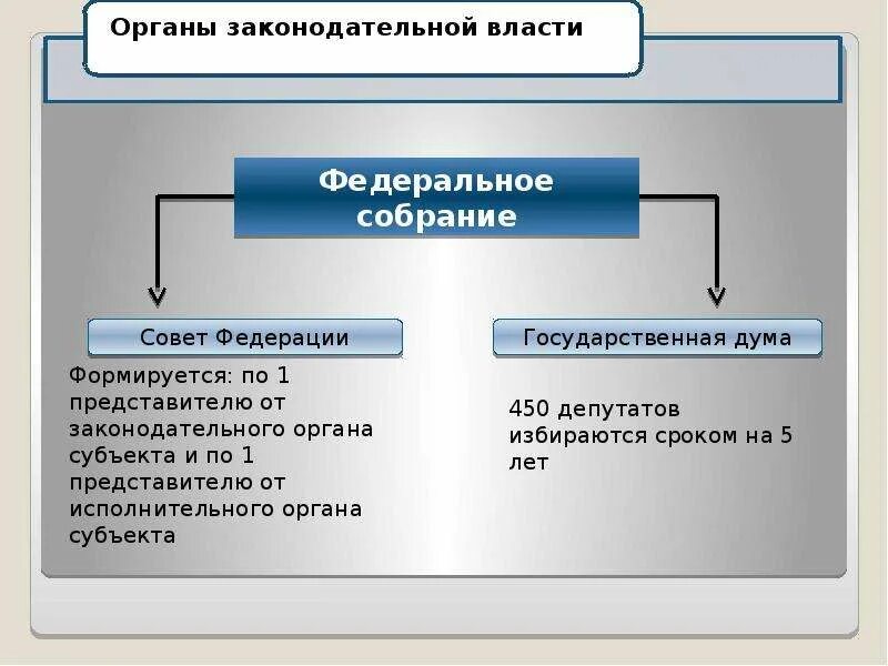 Характеристика ветвей власти