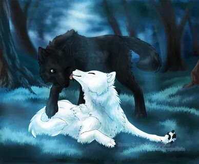 черный волк и белая волчица арт: 2 тыс изображений найдено в Яндекс  Картинках