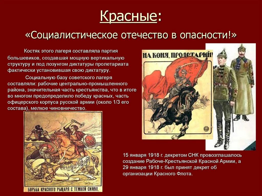 Про большевиков. Красная армия и белая армия в гражданской войне. Красные в гражданской войне.