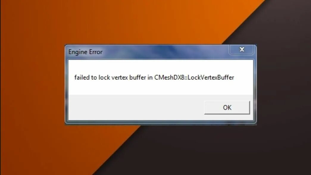 Error failed to start containers. Failed to Lock Vertex Buffer in cmeshdx8::lockvertexbuffer. Failed to Lock Vertex Buffer in cmeshdx8::lockvertexbuffer КС го. To fail. Failed to Lock Vertex Buffer in Cmesh.