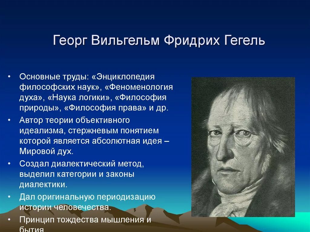 В теоретической системе гегеля исходным является принцип. Гегеля Георга Вильгельма Фридриха Гегеля.