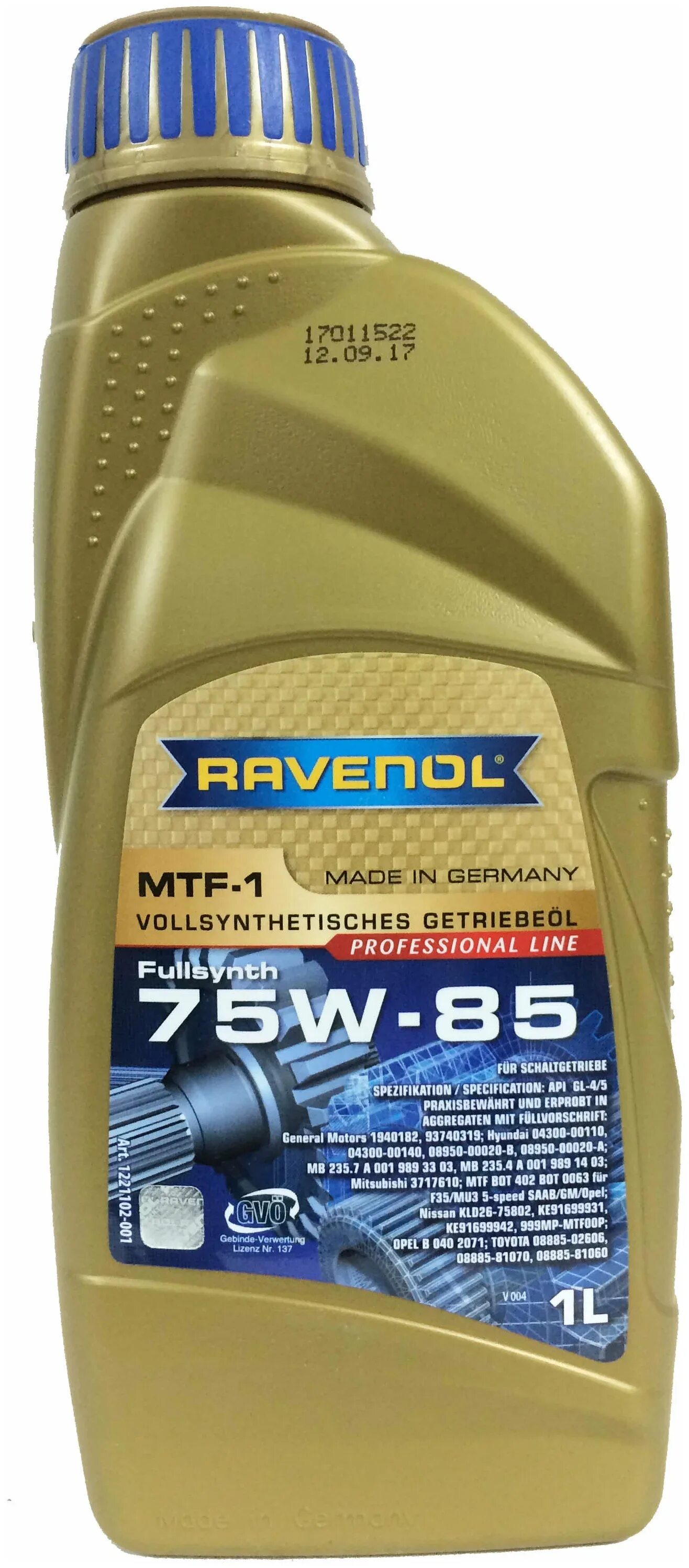 Atf t ws lifetime. Равенол MTF 1. MTF-3 SAE 75w. Трансмиссионное масло Ravenol 75w90. Ravenol MTF -1 SAE 75w-85.