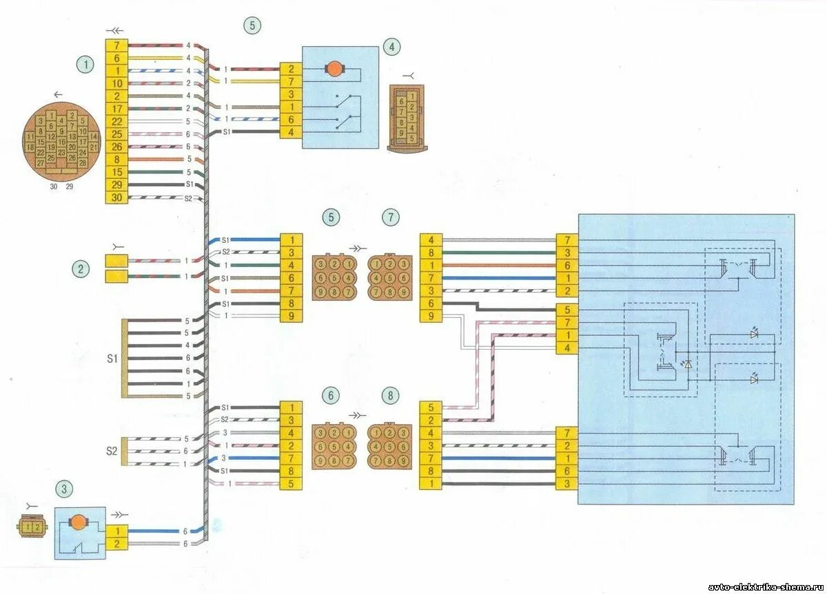 Схема замка гранта. Схема электрооборудования стеклоподъёмников Калина 1. Схема электрооборудования ВАЗ 1118.