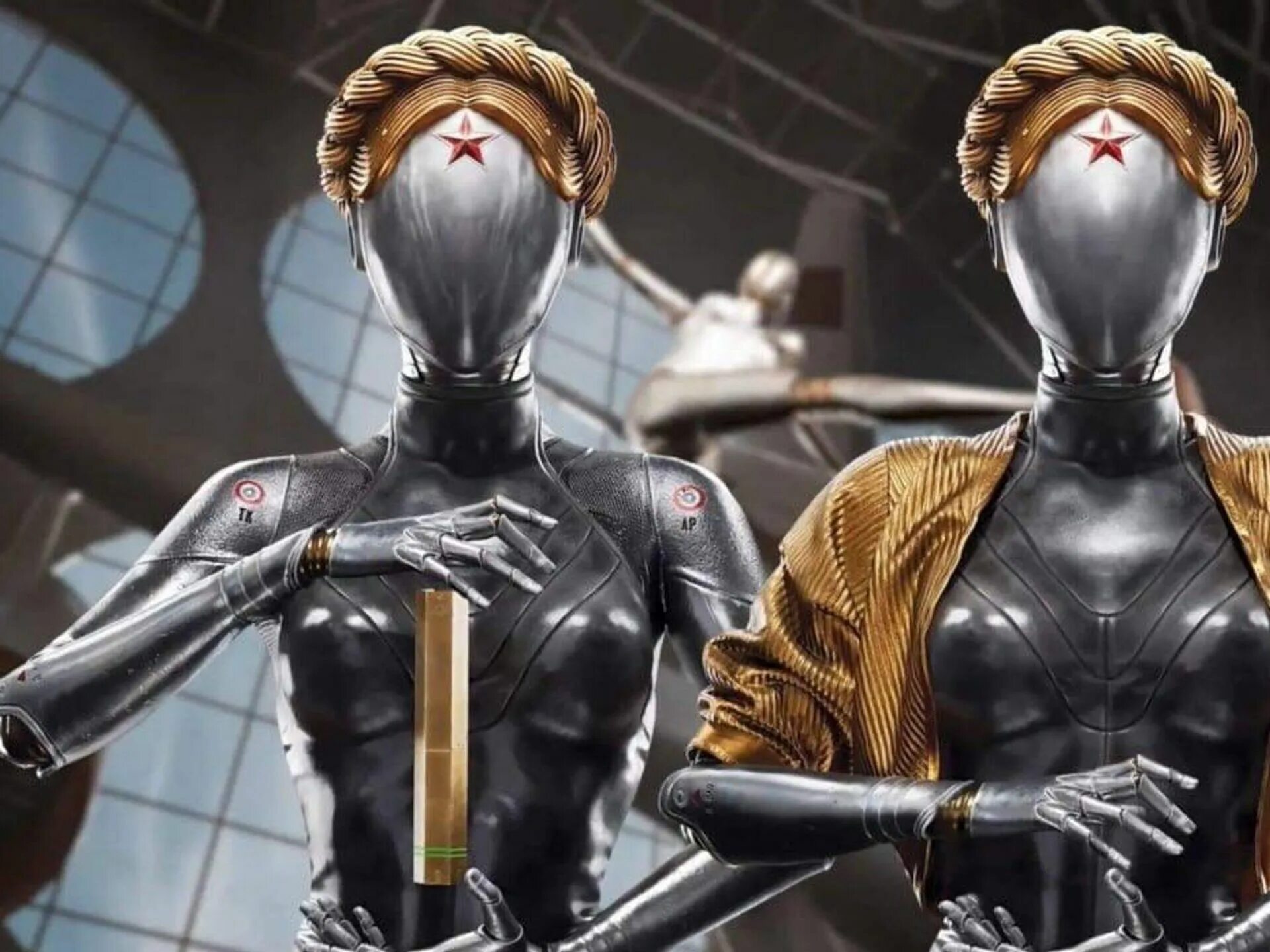 Роботы близняшки из atomic heart. Главный герой игры атомик харт. Атомик харт локации. Atomic heart runtime. Атомик харт.