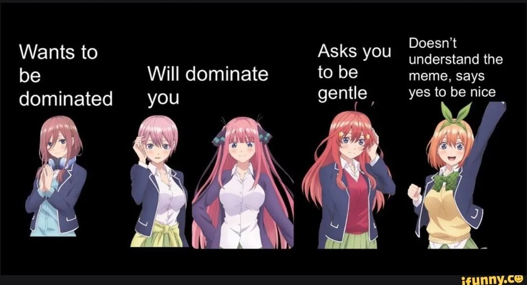 She ordered them to. Want to be dominated. Want to be dominated will dominate you will ask you to be gentle. Want to be dominated will dominate you. Wants to be dominated meme оригинал.