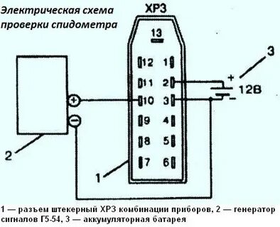 Схема спидометра газ