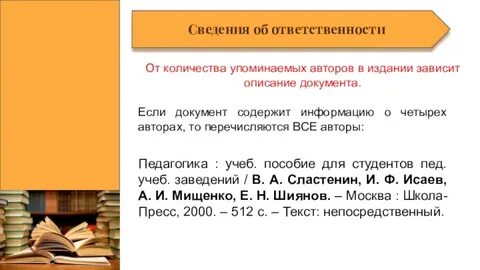Описание книг по госту