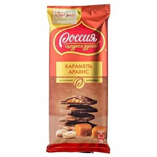 Шоколад с арахисом и карамелью