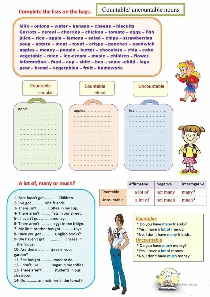 A lot of lots of worksheet. Countable and uncountable Nouns exercises for Kids. Упражнения на countable Nouns. Much many упражнения Worksheets. Countable and uncountable упражнения.