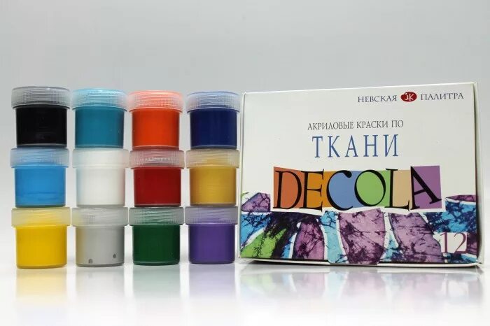 Где можно купить акриловые. Decola" набор красок по ткани 12 цв. 20 Мл. Decola" набор красок по ткани 12. Декола акриловые краски набор. Акриловые краски Декола по ткани.