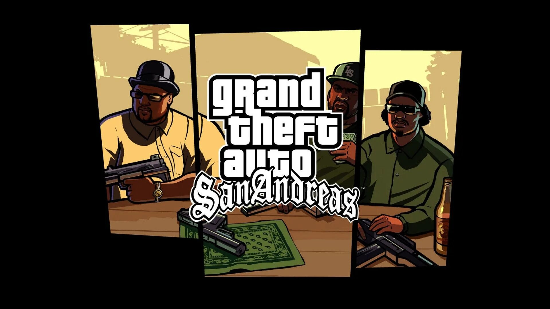 Полное прохождение гта сан. Grand Theft auto: San Andreas. Grand Theft auto San Andreas обложка ПК. Сан андреас GTA 5 Wallpaper. ГТА Сан андреас заставка.