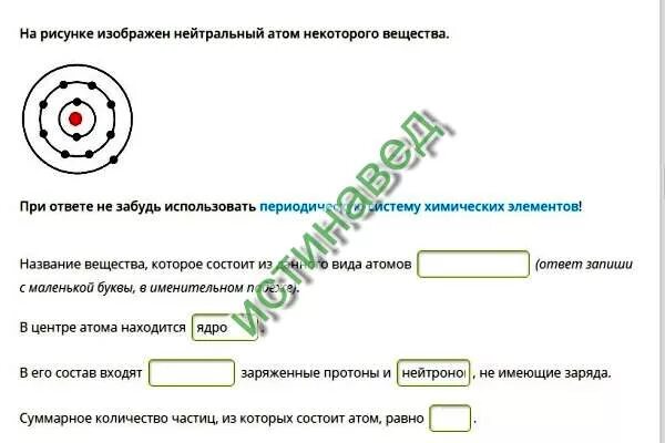 Нейтральный атом некоторого вещества. Модель атома химического элемента. Количество атомов на рисунке. Планетарная модель атома углерода. На рисунке нейтральный атом некоторого вещества.