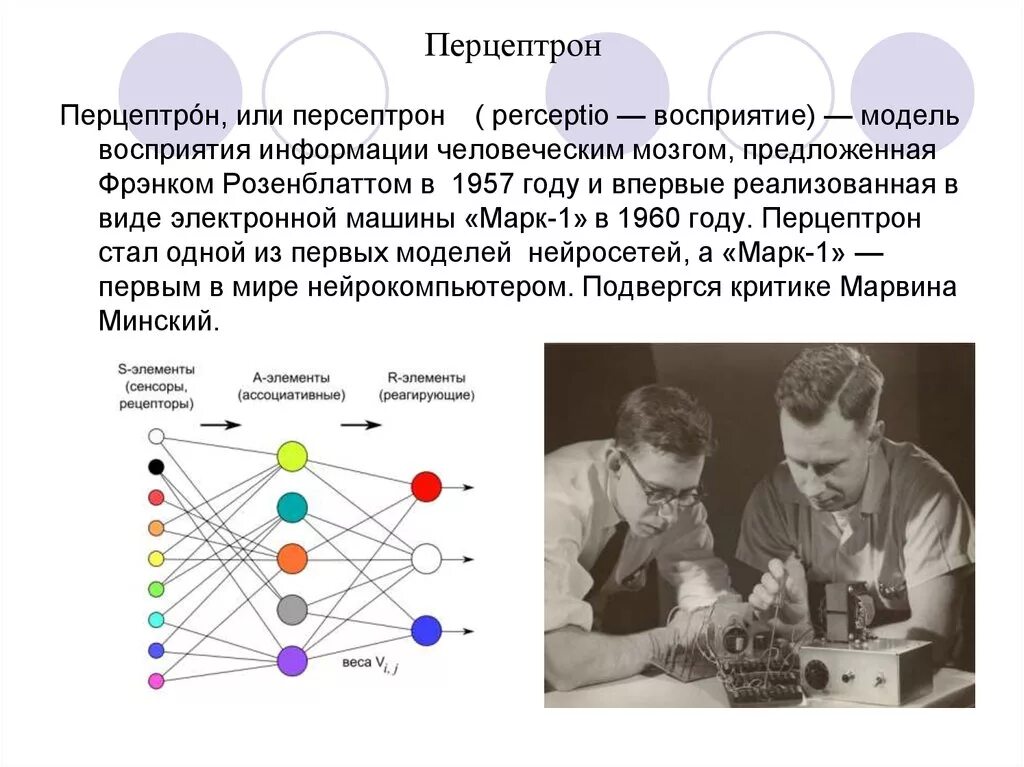 Придумать история нейросеть. Розенблатт персептрон. Фрэнк Розенблатт модель нейронной сети – персептрон. Нейросеть персептрон.