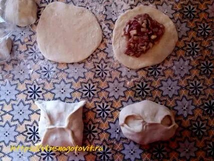 Манты из круглых лепешек