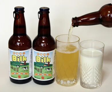 Bilk (Japanese beer drink made from milk and malt) .