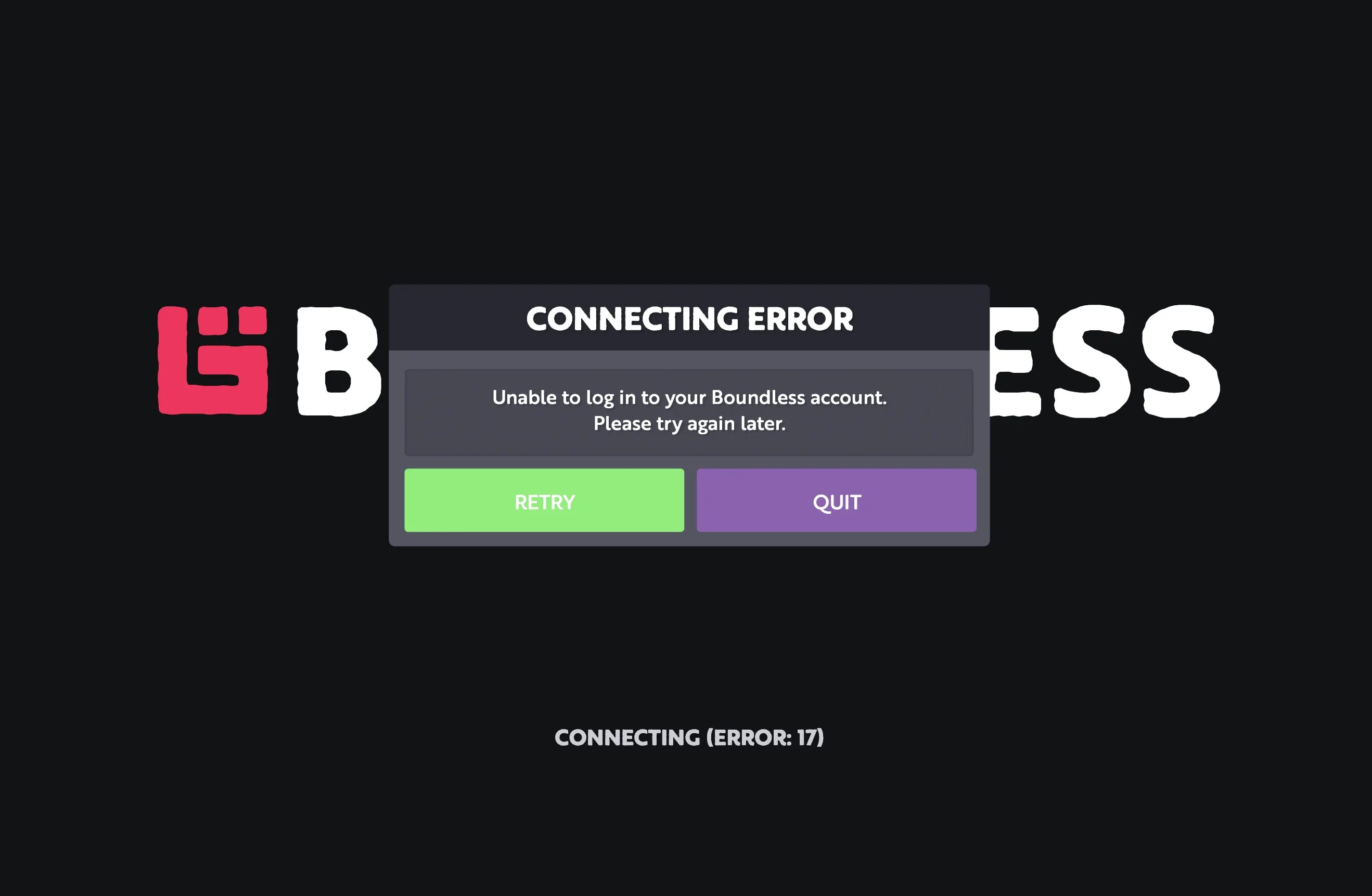 Connect error 8. Connect error 8