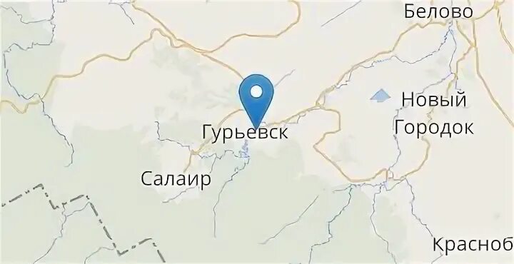 Карта гурьевск кемеровская