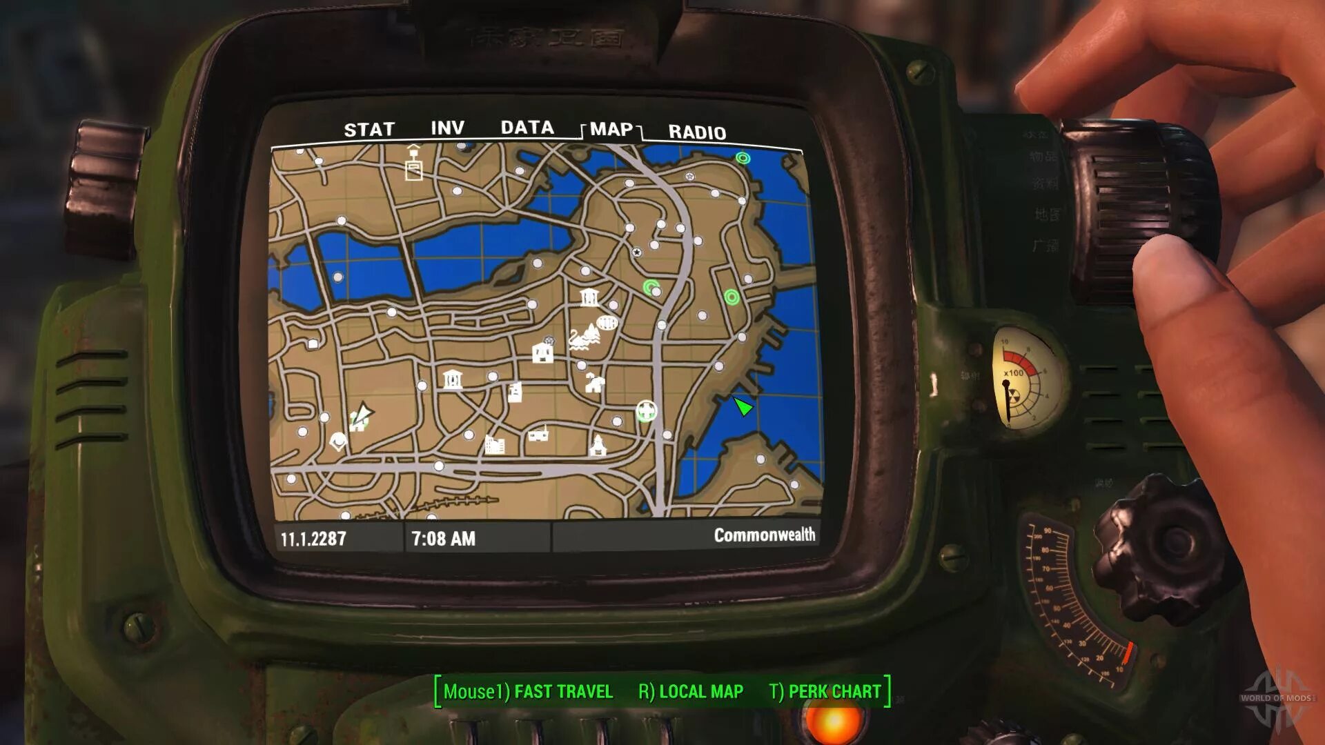 Fallout 4 распределение. Карта Содружества Fallout 4. Цветная карта фоллаут 4. Fallout 4 Map Mod.