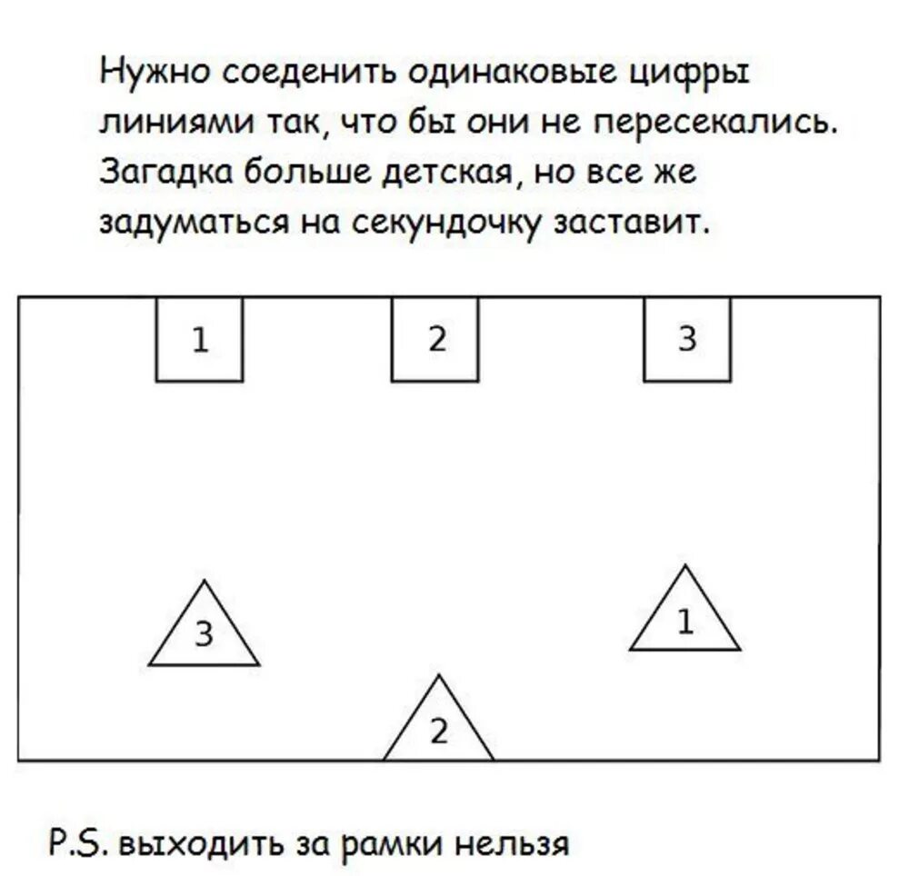 Как соединить одноименные цифры линиями