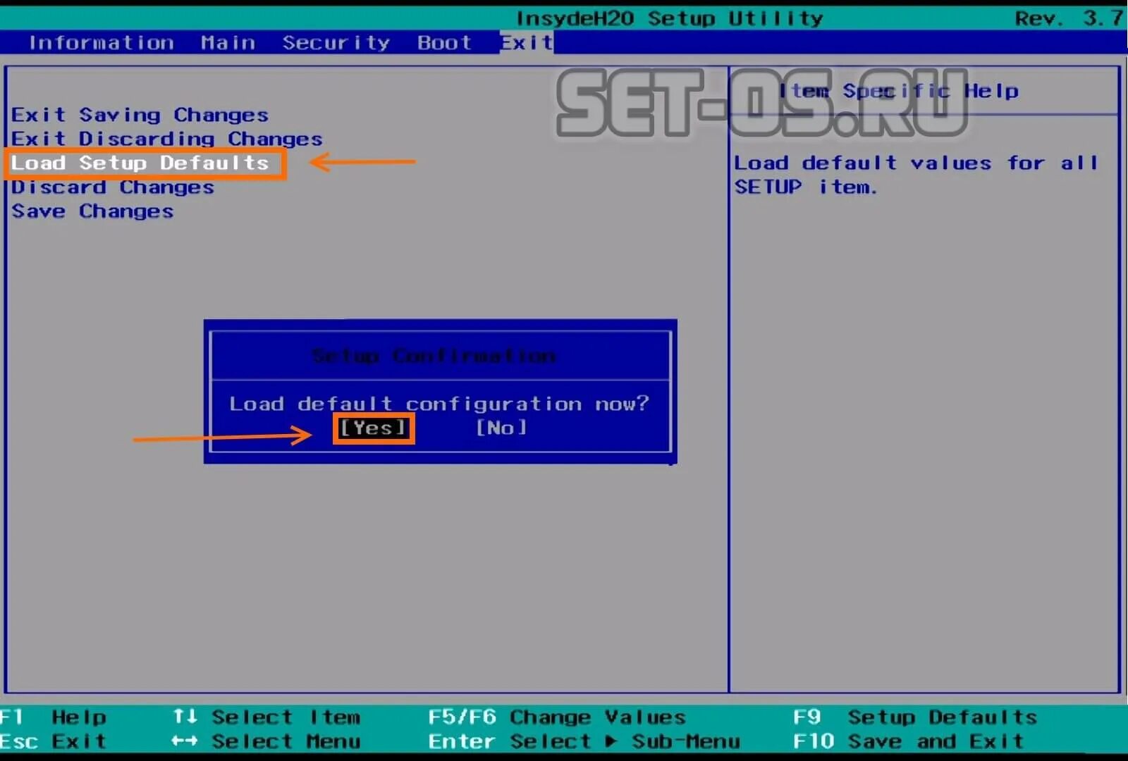 Discard changes в биосе. Биоса дефаулт. BIOS load Setup defaults. Exit and save changes биос. Для обнуления настроек биоса.