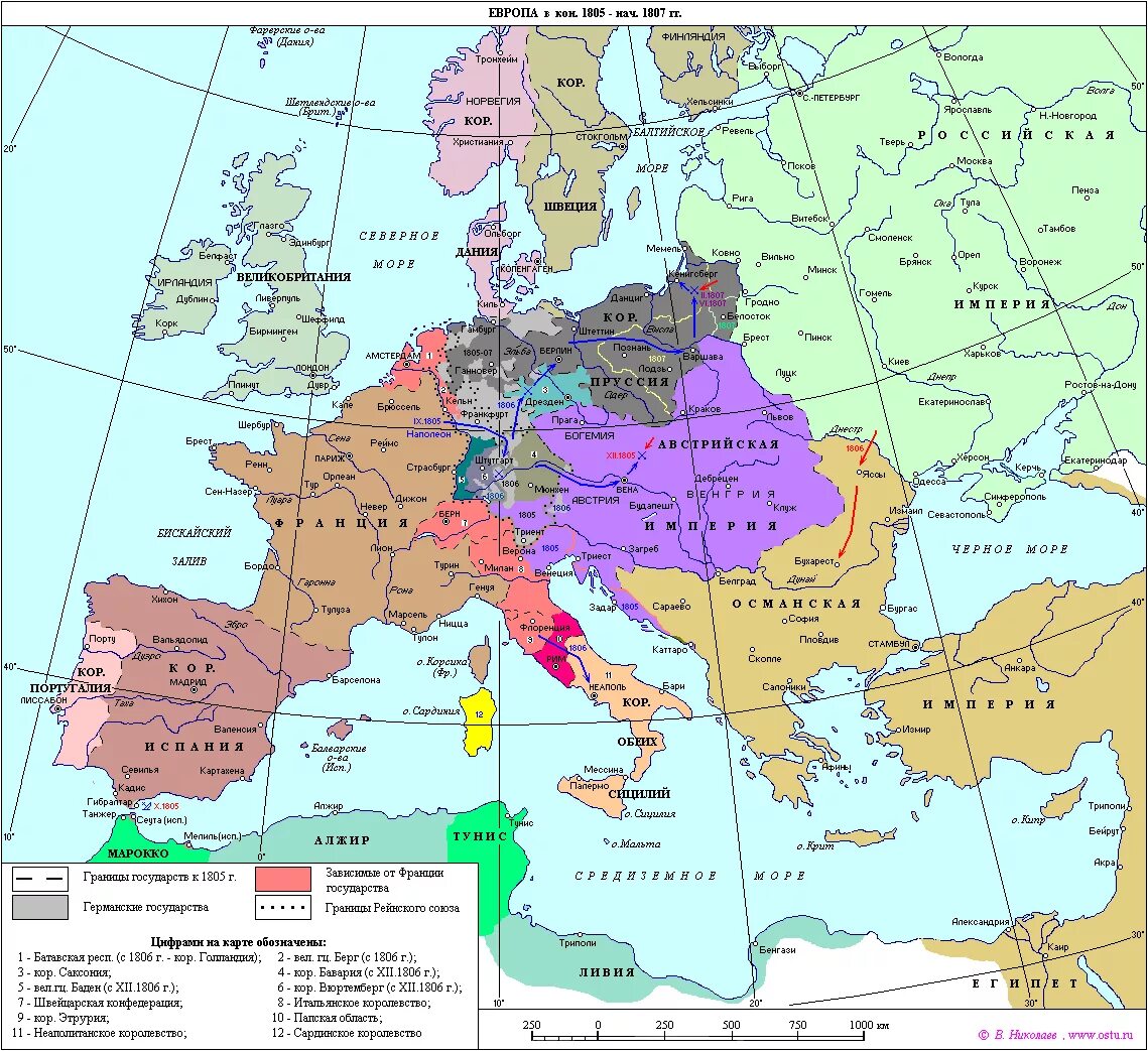 1795 г россия. Антифранцузская коалиция 1805. Карта Европы 1812. Карта Европы 1812 года. Карта Европы 1812 года политическая.