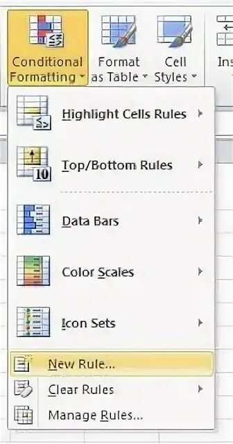 Conditional formatting excel