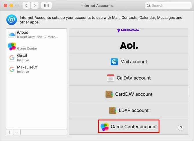 Account internet