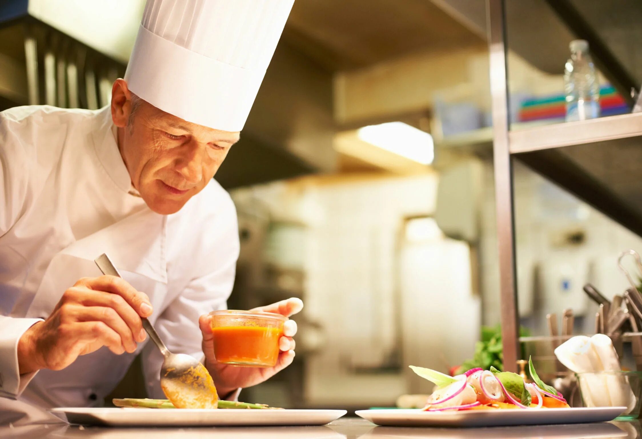 The chef cook