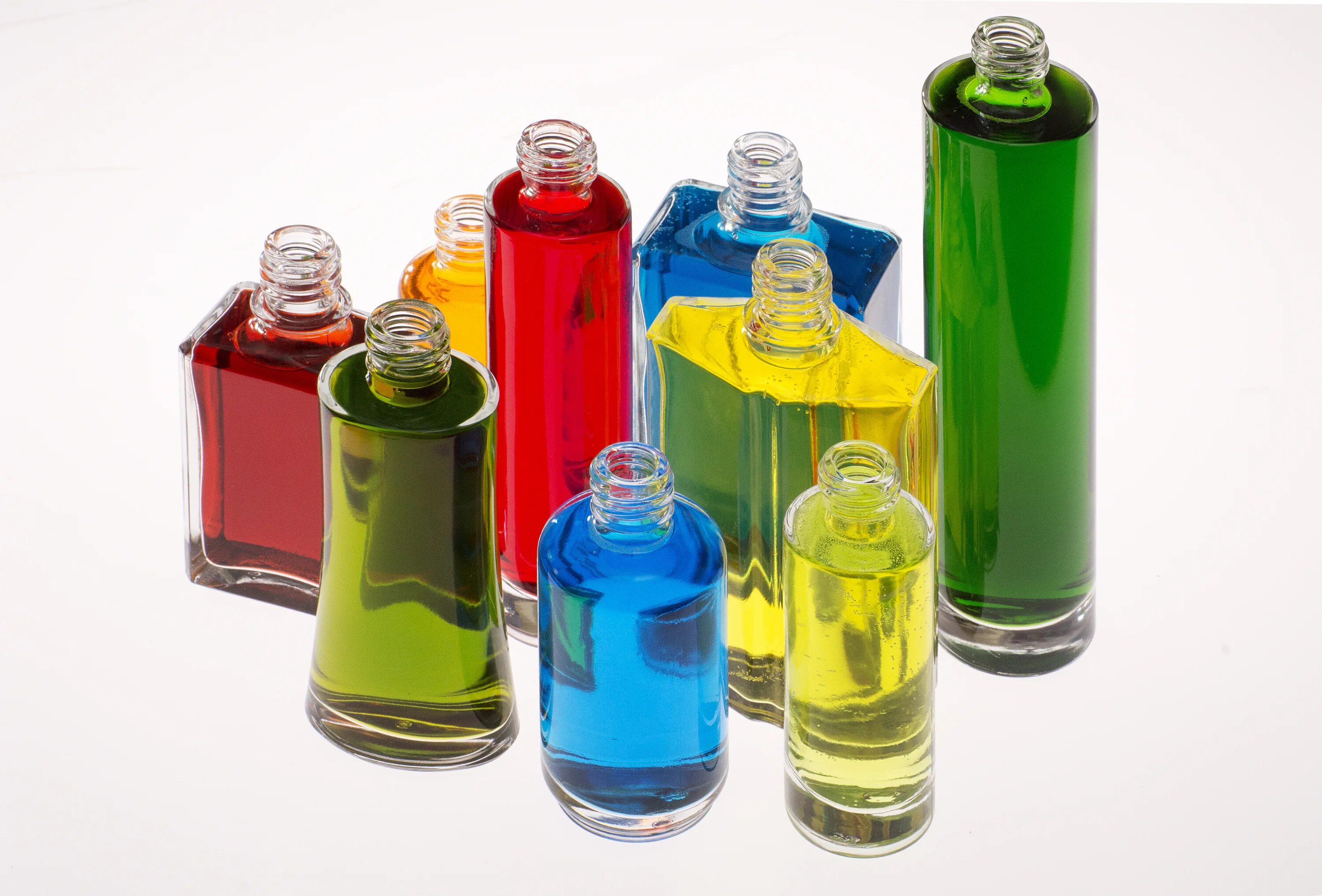 Coloured bottles