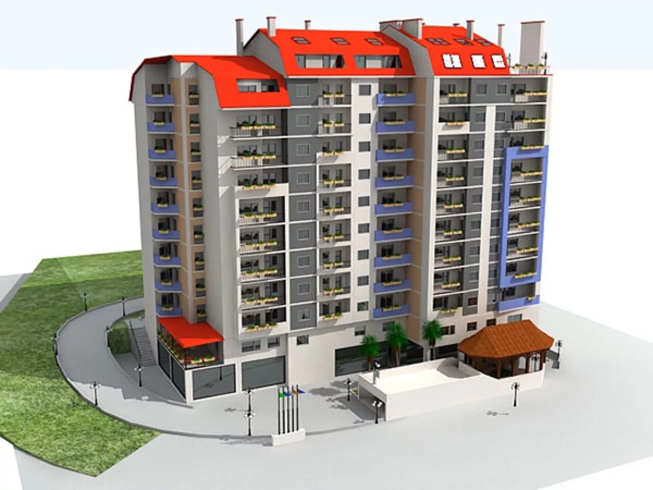 ревит 3д моделирование. макет жилого дома. многоэтажный дом. дом с бассейном и садом. индивидуальное проектирование домов.