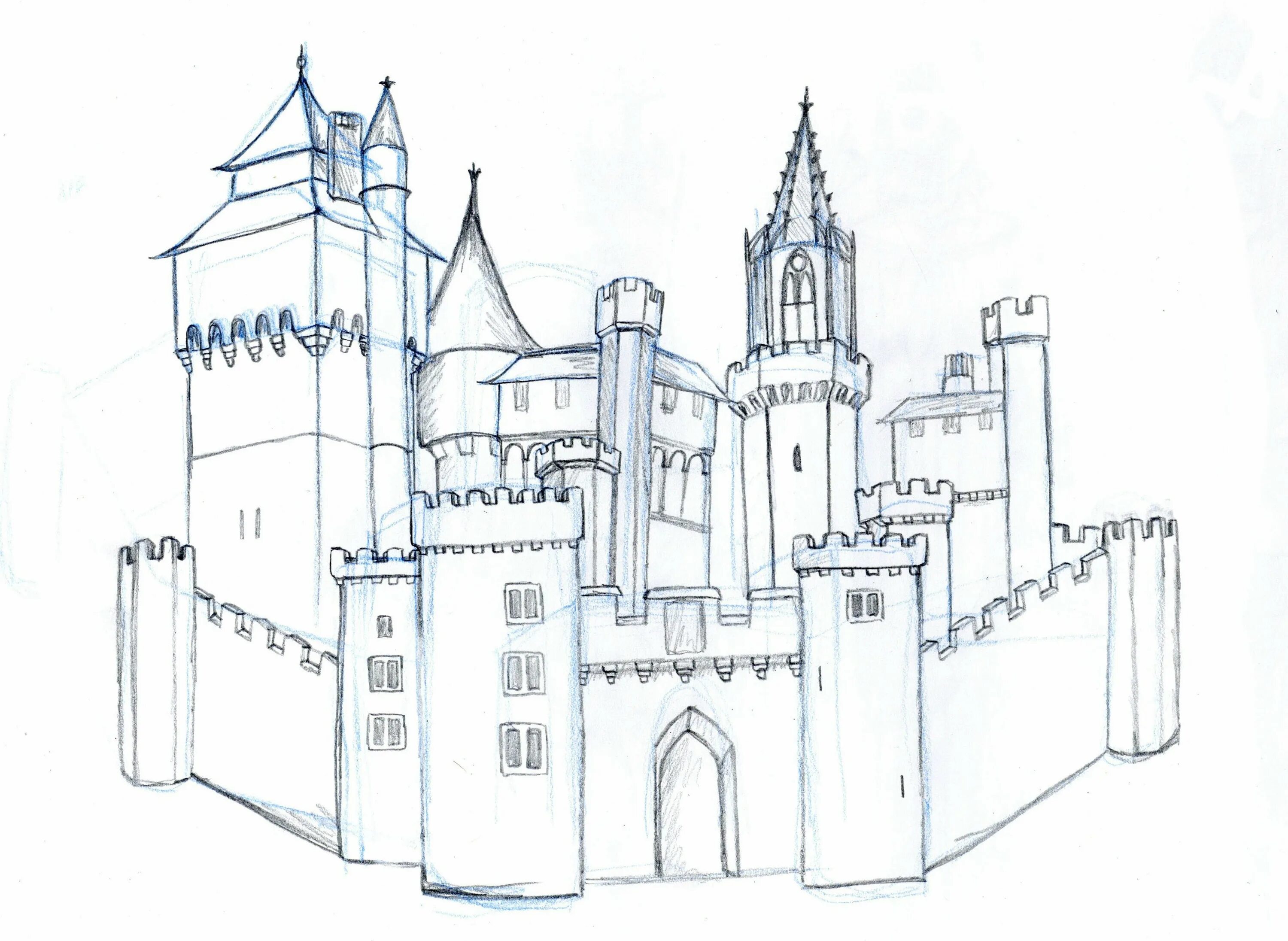 Замок 7 класс. Замок феодала рисунок. Замок рисунок карандашом. Рисование средневекового замка. Средневековый замок рисунок.