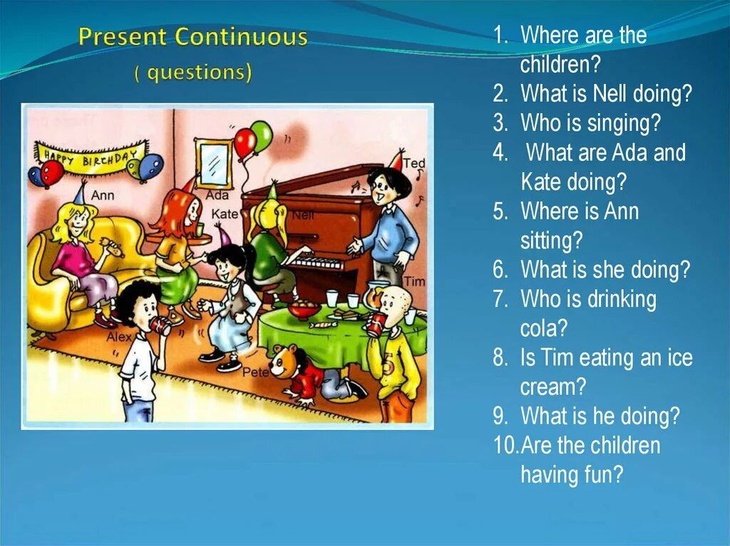 Answer the questions what do the children. Present Continuous картинки для описания. Present Continuous опиши картинку. Картинки для описания на английском. Описать картинку в презент континиус.