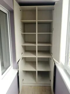 Шкаф с полками для балкона