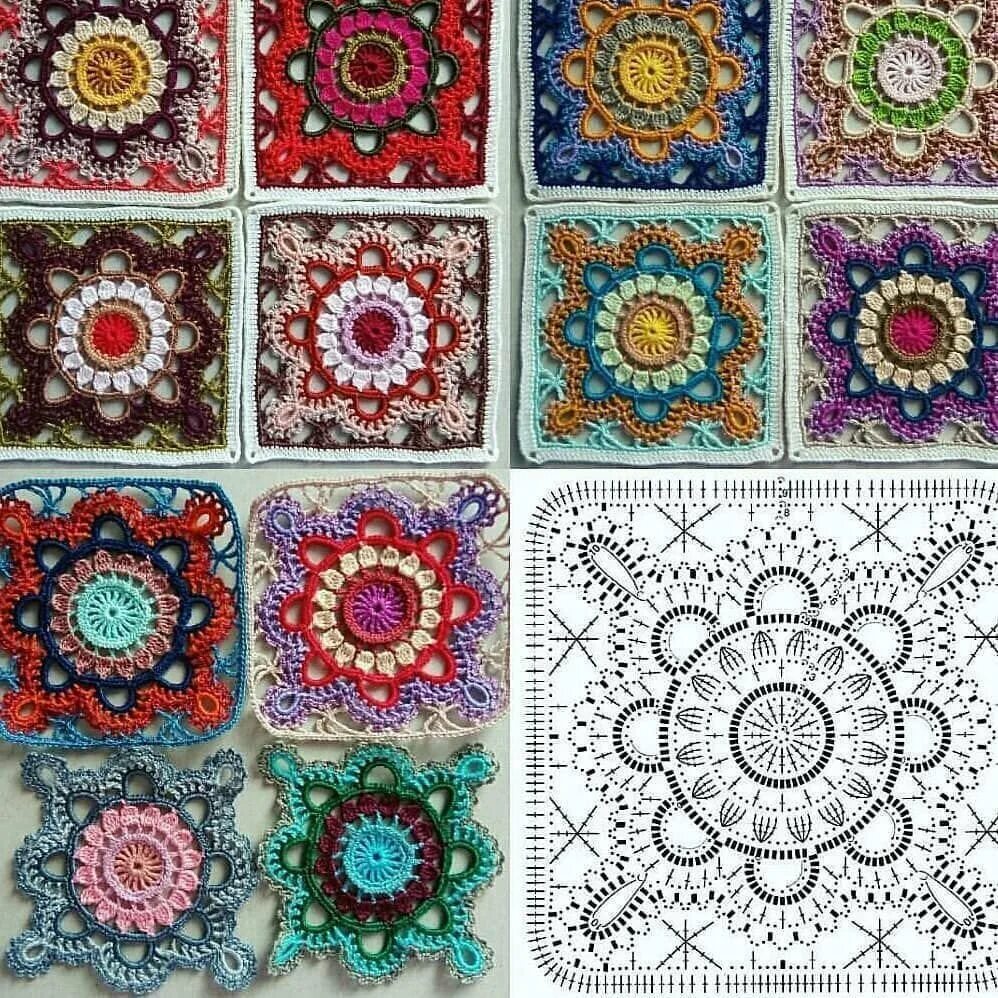 Бабушкин квадрат, Мандала. Бабушкин квадрат granny Square. Бабушкин квадрат Афганский мотив схема. Бабушкин квадрат Афганский мотив. Узоры крючком бабушкин квадрат