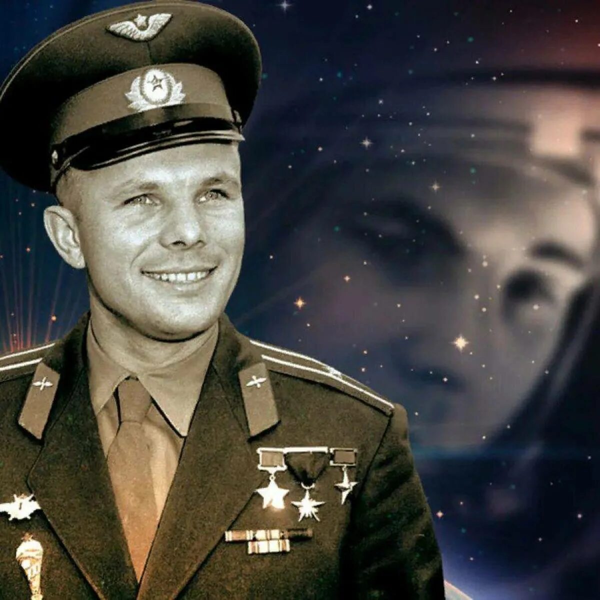 Гагарин получил звание. Портрет ю Гагарина. Ю А Гагарин первый космонавт.