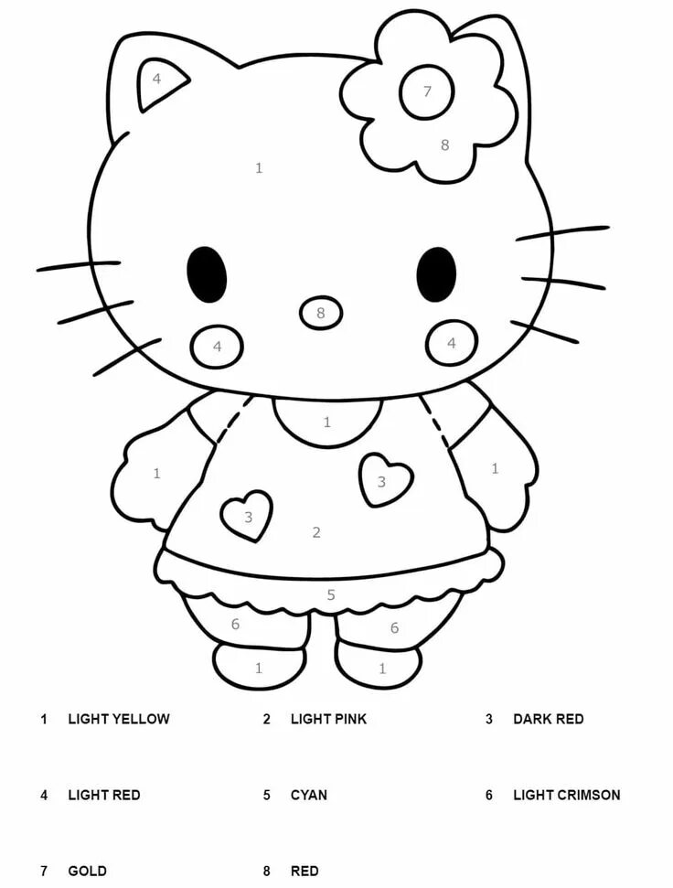 Как раскрашивать hello kitty