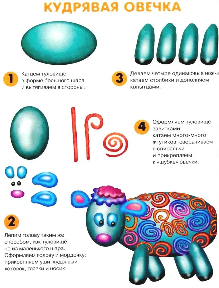 Технологическая карта лепки животных из пластилина. Схема лепки животных из пластилина для дошкольников. Алгоритм лепки. Алгоритм лепки. Лепим из пластилина животных пошагово для детей 5-6 лет.