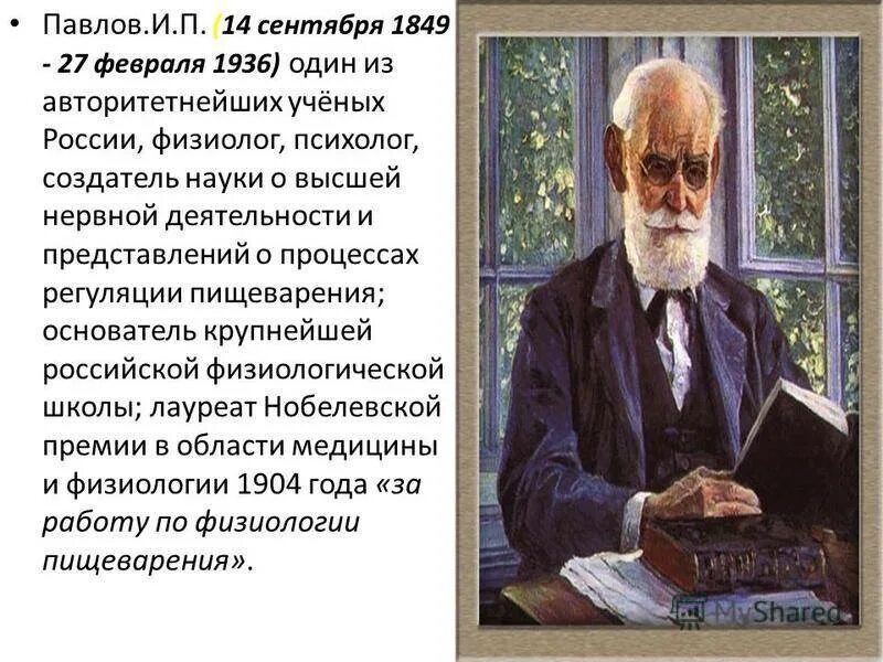 Сообщение о и п павлове. Сообщение о и п павлове