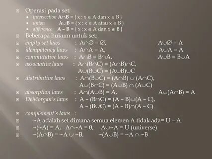 Set laws