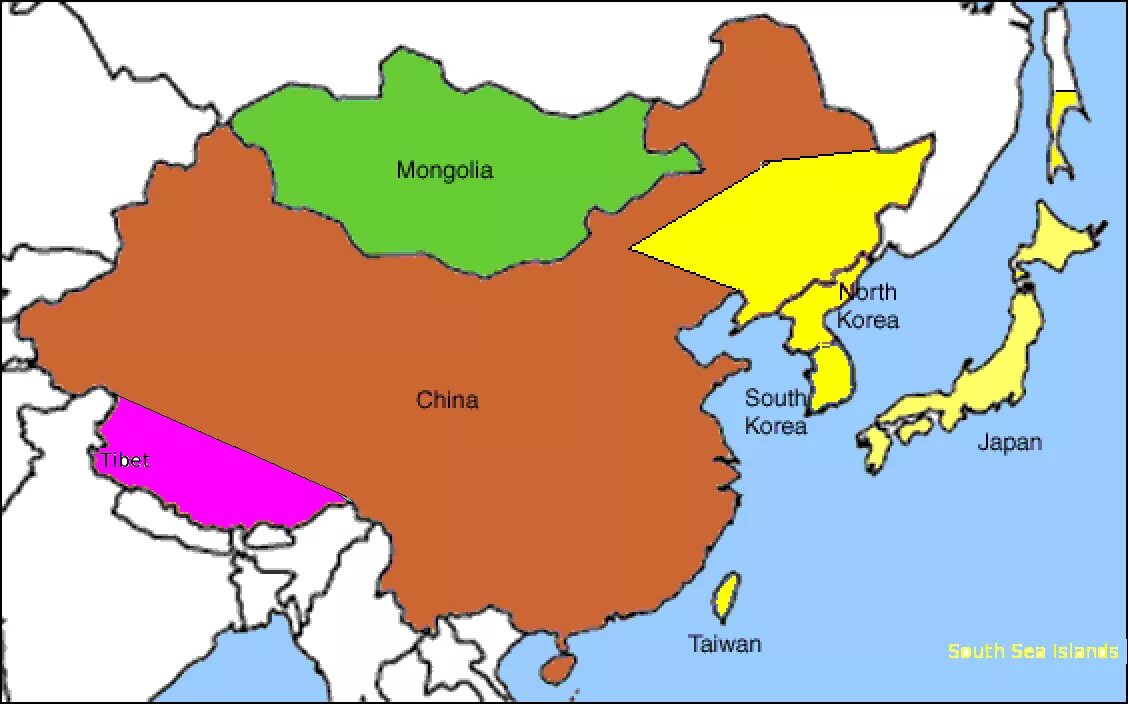 Какая территория восточной азии. Восточная Азия Китай. Тайвань Корея Китай Япония карта. Тайвань Восточная Азия. Китай Корея Япония на карте.