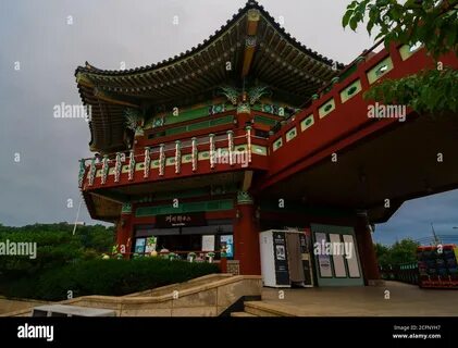Korean pavilion at the top of Bukaksan Mountain. 