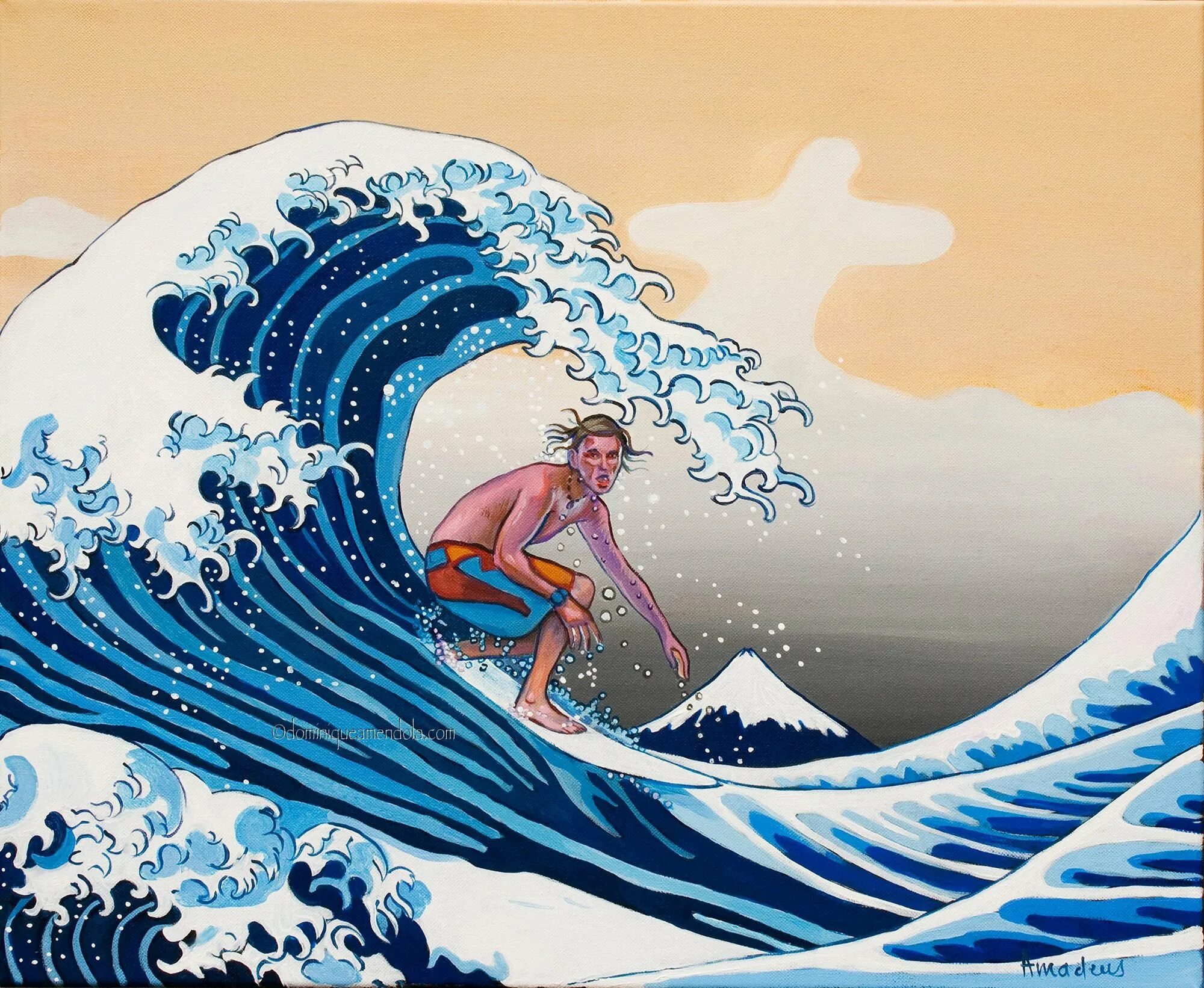 Волна японская картина Хокусай. Серфинг арт большая волна на Канагаве. Картина ЦУНАМИ Хокусай. Большая волна в Канагаве» японского художника Кацусики Хокусая..