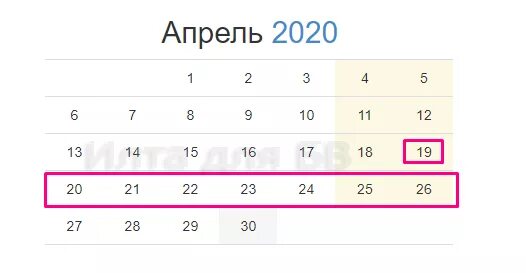 7 дней апрель 2020