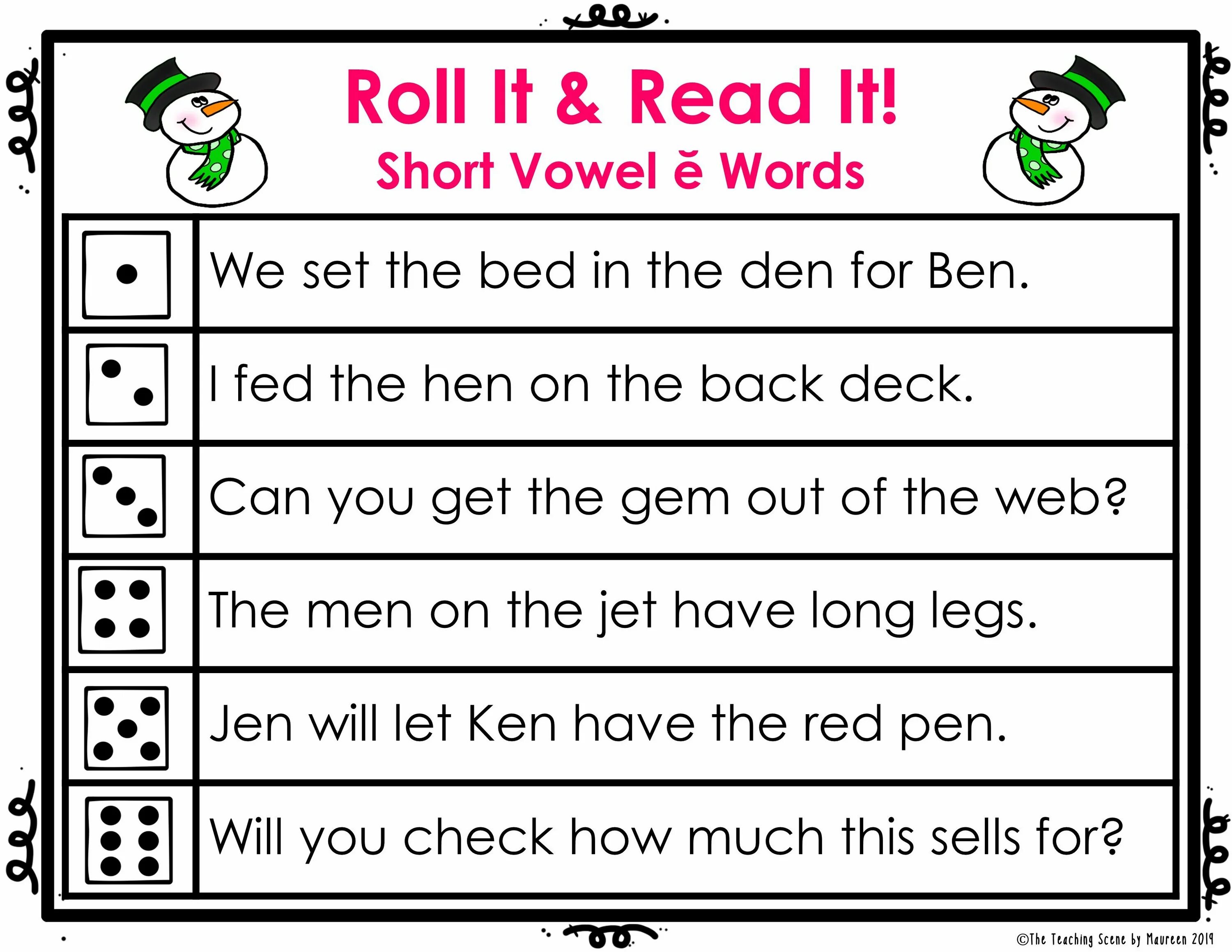 Read short words. Roll and read short Vowels. Roll and read sentences. Phonics Vowels. Reading Sounds.